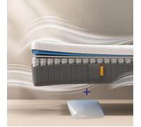 EMMA | Pack Matelas Original II Plus 80x200 + Oreiller Nuage Elite 70x40 | Ressorts + Mémoire de Forme | Housse Plus Respirante