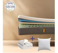 EMMA | Pack Original 90x200 | Matelas Mémoire de Forme | Confort Optimal N°1 en France | Oreiller Nuage Essentiel + Couette Nuage