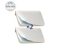 EMMA | PACK x2 Oreiller Original 70x40 cm | Mémoire de Forme Ergonomique | Thermoactif et Respirant | Confort Personnalisable