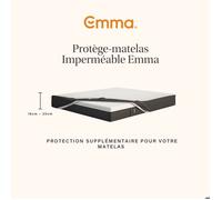 EMMA | Protège-Matelas 160x200 cm | Imperméable et Respirant | Doux et Confortable | Antibactérien Anti-allergènes | Durable
