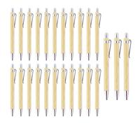 EMMALOUISESMITH 25 Stylos à Bille en bois,Cadeau de remerciement,Cadeau pour les enseignants et les employés pour Hommes Femme Bureau Rétractables