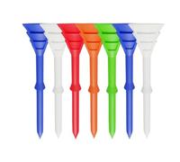 EMMALOUISESMITH Lot de 100 tees de golf incassables en plastique de 83 mm - Orange, blanc, bleu, noir