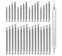 EMMALOUISESMITH Lot de 33 outils pour barrettes à ressort pour montres - 8 tailles - Kit d'outils d'horloger - En acier inoxydable - Broches à ressort - Outil pour réparation de montres