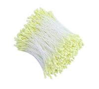 EMMALOUISESMITH Lot de 400 Cure-Pipes - Fleurs - Pierre d'étain Jaune - avec Deux têtes de Perles de 2 mm - Bouquet de Tulipes - Cure-Pipes - Accessoires - Fleurs étain pour projets d'artisanat DIY