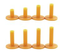 EMMALOUISESMITH Lot de 8 tees de golf en caoutchouc, 35 mm/42 mm/54 mm/60 mm/65 mm/70 mm/75 mm/80 mm, pour tapis de driving Range en caoutchouc souple, convient pour l'intérieur et l'extérieur