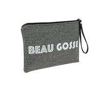 Emmanuel Création Bordeaux. Trousse De Toilette. Beau Gosse - Gris Souris, Uni - Confectionné En Aquitaine. FABRIQUE EN FRANCE