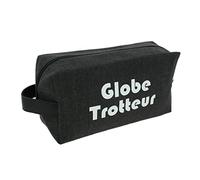 Emmanuel Création Bordeaux. Trousse De Toilette. Globe Trotteur - Gris Anthracite, Uni - Confectionné En Aquitaine. FABRIQUE EN FRANCE