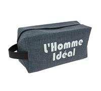 Emmanuel Création Bordeaux. Trousse De Toilette. Homme Ideal - Bleu Jeans, Uni - Confectionné En Aquitaine. FABRIQUE EN FRANCE