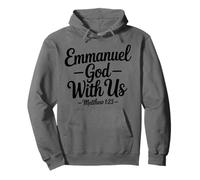 Emmanuel God with Us - Verset biblique inspirant chrétien Sweat à Capuche