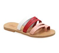 Emmanuela Sandales dans un style grec ancien, sandales à lanières en cuir à la main en cuir, chaussures d'été de haute qualité, curseur Boho Chic Rose Gold Gold Bronze Bronze Turquoise Blanc
