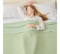 EMME Couverture rafraîchissante pour les dormeurs chauds, couverture de lit Queen Size, fine et légère pour canapé d'été, couvertures froides et sueurs nocturnes, double face pour garder le corps au