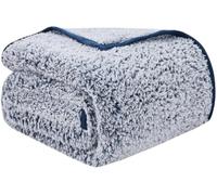 EMME Couverture Sherpa Douillette Moelleux 150 x 200cm Bleu Marine Épais et Élégant, Couverture de Canapé Double Face Extra Doux, Chaud Confortable Réversible Moelleuse