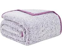 EMME Couverture Sherpa Douillette Moelleux 150 x 200cm Violet Épais et Élégant, Couverture de Canapé Double Face Extra Doux, Chaud Confortable Réversible Moelleuse