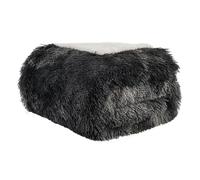 EMME Plaid imitation fourrure moelleuse 230 x 270 cm - Couverture en fourrure - Super douce - Peluche chaude et confortable - Épaisse - Élégante - Jeté pour canapé et lit - Noir