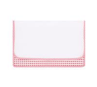 EMMEBi Pochette maternelle enfant - Coton doux 100% Made in Italy - Personnalisable avec toile Aïda ou version simple - Sac de rangement pour bavoir et couverts - 25x16 cm