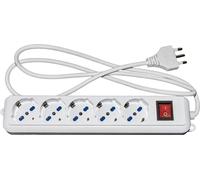 emmegi LKMP05L Rallonge 1,5 m 5 sorties CA Intérieur Blanc