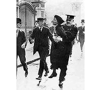 Emmeline Pankhurst Suffragette Arrested 1914 Photo Art Print Canvas Premium Wall Decor Poster Mural Photographier mur Déco Affiche