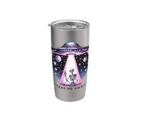 Emmène-moi loin OVNI extraterrestre squelette Gobelet isotherme en acier inoxydable double paroi