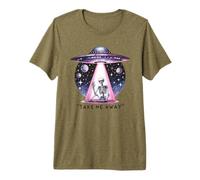 Emmène-Moi Loin OVNI Extraterrestre Squelette T-Shirt Haut de Gamme