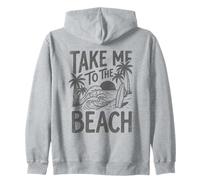 Emmenez-Moi à la Plage, Palm Tree Surf Sunset Retro Vacation Sweat à Capuche