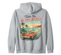 Emmenez-Moi à la Plage Retro Sunset Drive Sweat à Capuche