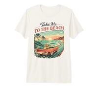 Emmenez-Moi à la Plage Retro Sunset Drive T-Shirt Haut de Gamme