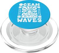 Emmenez-Moi à la Plage, Vagues, océan, Soleil, Vacances d'été rétro PopSockets PopGrip pour MagSafe