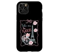 Emmenez-Moi à Paris, Tour Eiffel et vélo avec Roses Mignon Coque pour iPhone 11 Pro