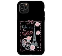 Emmenez-Moi à Paris, Tour Eiffel et vélo avec Roses Mignon Coque pour iPhone 11 Pro Max