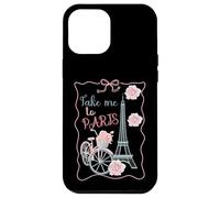 Emmenez-Moi à Paris, Tour Eiffel et vélo avec Roses Mignon Coque pour iPhone 12 Pro Max