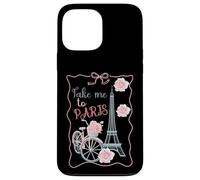 Emmenez-Moi à Paris, Tour Eiffel et vélo avec Roses Mignon Coque pour iPhone 13 Pro Max