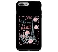 Emmenez-Moi à Paris, Tour Eiffel et vélo avec Roses Mignon Coque pour iPhone 7 Plus/8 Plus