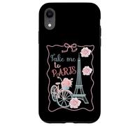 Emmenez-Moi à Paris, Tour Eiffel et vélo avec Roses Mignon Coque pour iPhone XR