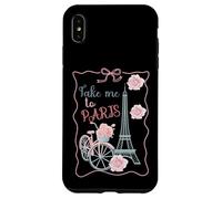 Emmenez-Moi à Paris, Tour Eiffel et vélo avec Roses Mignon Coque pour iPhone XS Max