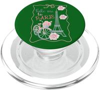Emmenez-Moi à Paris, Tour Eiffel et vélo avec Roses Mignon PopSockets PopGrip pour MagSafe