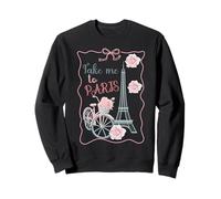Emmenez-Moi à Paris, Tour Eiffel et vélo avec Roses Mignon Sweatshirt