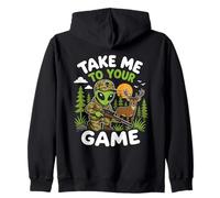 Emmenez-Moi à Votre Jeu de Chasse Alien Hunter UFO Abduction Sweat à Capuche