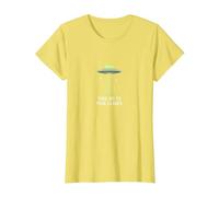 Emmenez-Moi à Votre Leader UFO Sci-FI Alien Encounter T-Shirt, Femme, Citron, XS