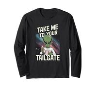 Emmenez-Moi dans Votre Espace de Pop-Corn Alien Funny Tailgate Manche Longue