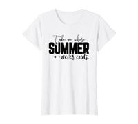 Emmenez-Moi là où l'été ne finit jamais T-Shirt Graphique avec Valeur, Femme, Blanc, M