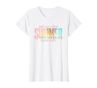 Emmenez-Moi là où l'été ne finit jamais T-Shirt Graphique avec Valeur, Femme, Blanc, M
