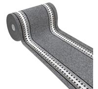 emmevi Alexa Tapis de cuisine antidérapant, entrée bordée, échelle lavable, modèle : Alexa, 57 x 230 cm, gris