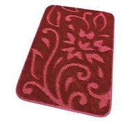 emmevi Bordeaux - Tapis de bain doux et élégant, antidérapant, absorbant, modèle Giava_55 x 90 cm