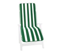 EmmeVi Coussin pour Chaise Longue Poltrona, Doux à Rayures, Couvre Lit de Soleil Pliable, Mod. CAIRO, Bande Vert