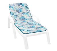 emmevi DIS_34 Coussin de chaise longue souple de mer avec lacets, motif orchidée