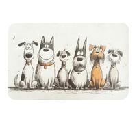 emmevi Dis_N Tapis sous-bol en caoutchouc 30 x 46 cm anti-taches antidérapant Tapis sous bol pour chien chat
