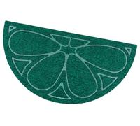 emmevi Elba - Paillasson d'entrée de porte doux et absorbant antidérapant - Semi lune - Vert