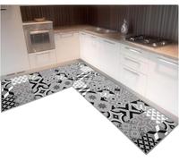 emmevi - Fakiro Mesure 10 - Tapis de cuisine d'angle personnalisable Tapis de cuisine antidérapant lavable absorbant 100 % fabriqué en Italie Tapis de cuisine d'angle disponible jusqu'à 600 cm