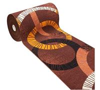 emmevi FAKIRO Tapis de cuisine moderne antidérapant pour maison, entrée lavable, modèle 25 50 x 115 marron