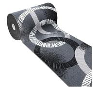 emmevi FAKIRO Tapis de cuisine moderne antidérapant pour maison, entrée lavable, modèle 25, 57 x 140 cm, gris